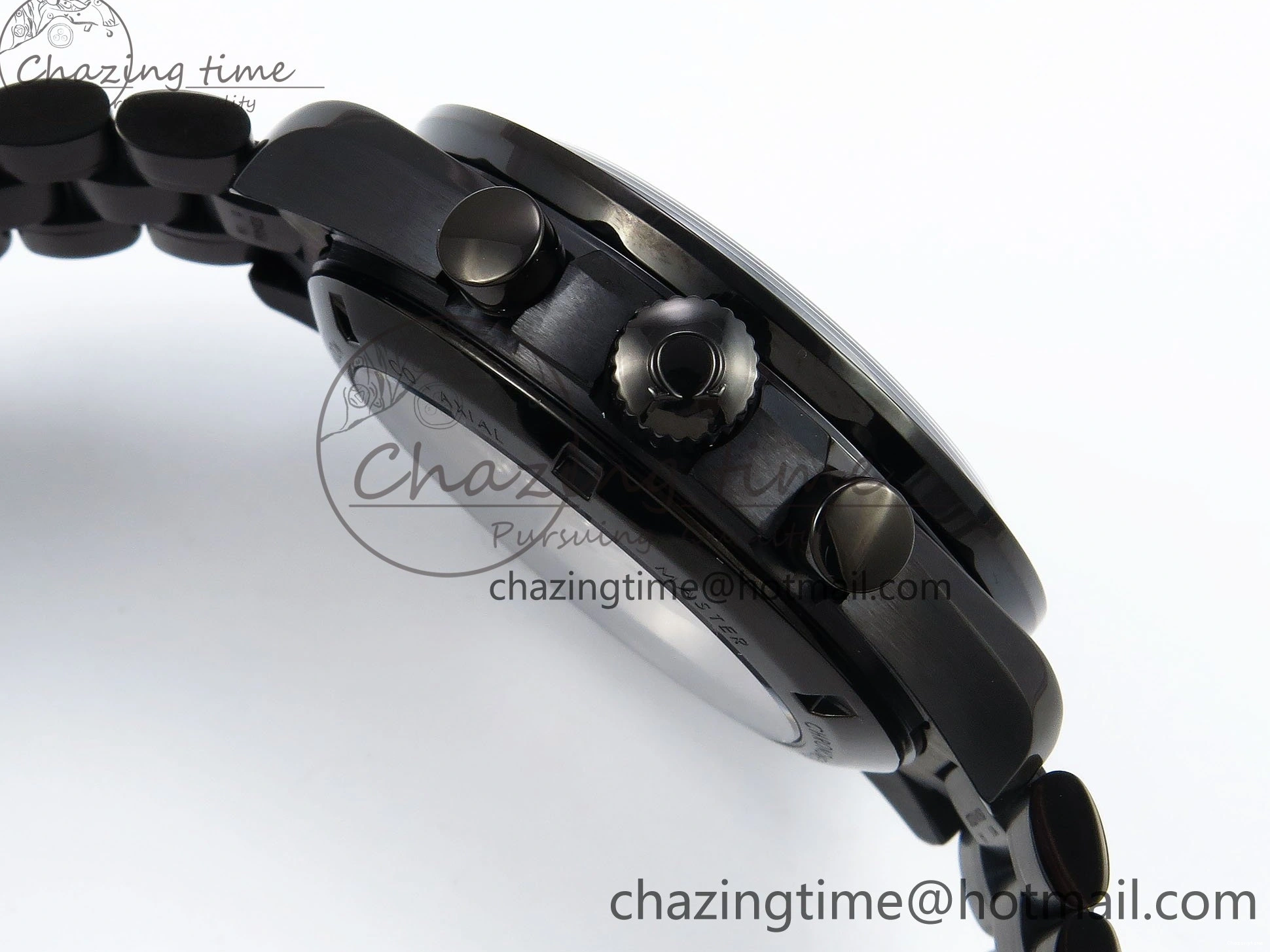 0307 Speedmaster Black Benom PVD Moon RMF Best Edition on PVD Bracelet Lemania HW WrinkleFree 7727